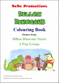Colouring Book Dillon Dinosaur Starts A Pop Group