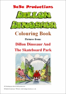Colouring Book Dillon Dinosaur And The Skateboard Park